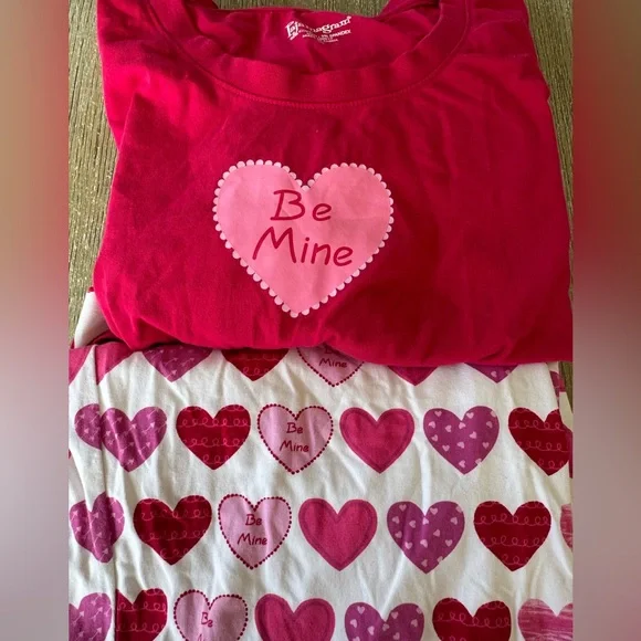 Be Mine Heart Pajama Set - Red and Pink - Picture 7 of 7
